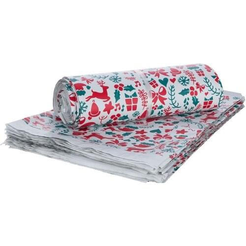 50Pcs Christmas Thicken Courier Bag New PE Courier Bags Gift Self-Seal Adhesive Poly Envelope Mailer Postal Shipping Mailing Bag