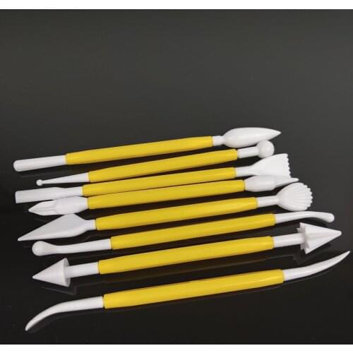 8 Pcs Plastic Clay Sculpting Set Polymer Modeling Clay Sculpey Tools Shaping Clay Dough Tools Pottery Craft Fondant Cake Carving
