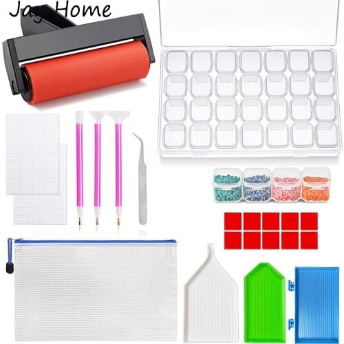 22PCS 5D Diamond Painting Accessories Diamond Painting Tools Cross Stitch Tool Set with Diamond Embroidery Box for Art Craft