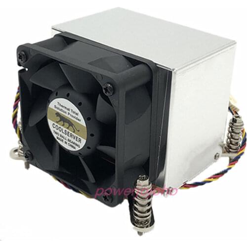 2U server active cooler industril computer CPU Fan Cooling Heatsink for LGA2011 Copper plus aluminum side-blown 4pin