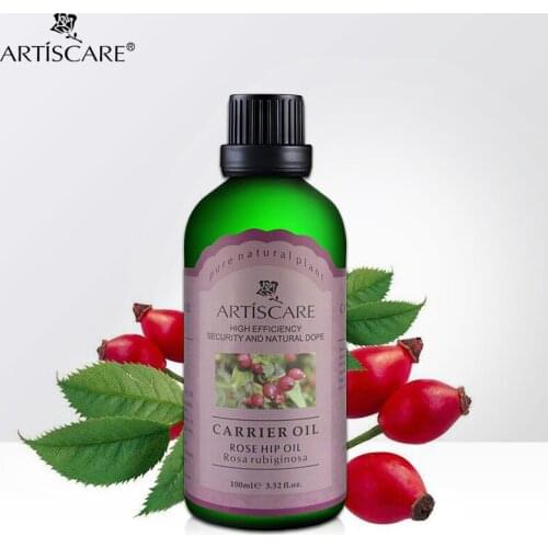 ARTISCARE 100% Natural Rose Hip Base Oil 100ml Essential Oils Moisturize Hydrating Repair Wrinkles Acnes Scars SPA carrier oil