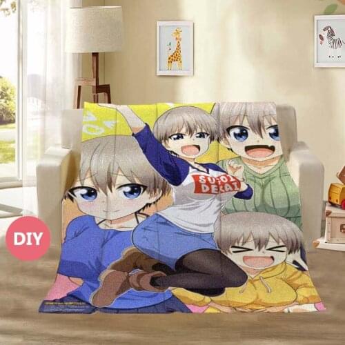 Anime Uzaki-chan wa Asobitai Bath Towel Blanket Plush Throw Warm Flannel Blanket DIY Custom Home Textiles