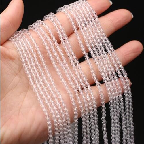 Natural Stone Bead White Crystal Small Loose Beads for Making DIY Necklace Bracelet Jewelry Gift for Women