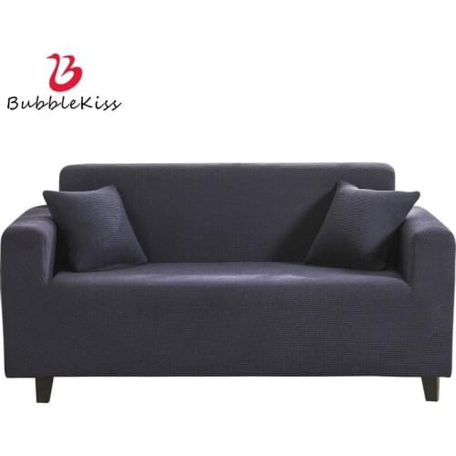 Bubble Kiss Solid Color Sofa Cover Plaid Corner Sofa Covers For Living Room Elastic Stretch Sofa Towel Modern Home Case For Sofa