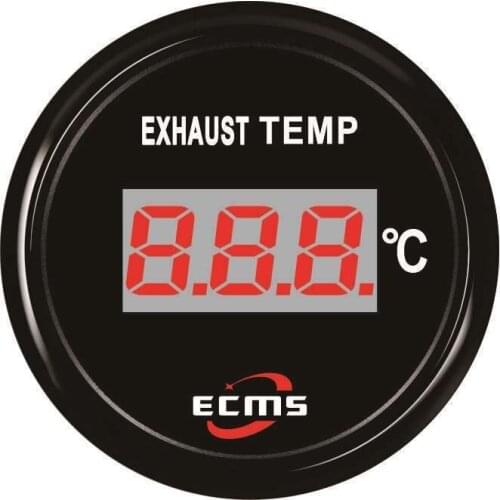 Marine Boat Yacht Water Temperature Gauge 0-800 Celsius 9-32V 52m 316L Black Bezel Black Dial 800-00255