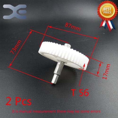 2Pcs Meat Grinder Parts Teeth 56 Diameter 87MM Tooth Thickness 17MM Shaft Length 73MM For Menuett