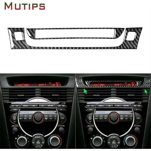 For Mazda RX-8 RX8 SE3P JM1FE 2004 2005 2006 2007 2008 Dashboard Message Display Panel Frame Carbon Fiber Interior Auto Sticker