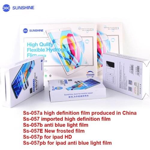 Sunshine Mobile Phone Front LCD Protective Film Screen Protector For iPhone ipad Samsung All CellPhone Flexible Hydrogel Sheet