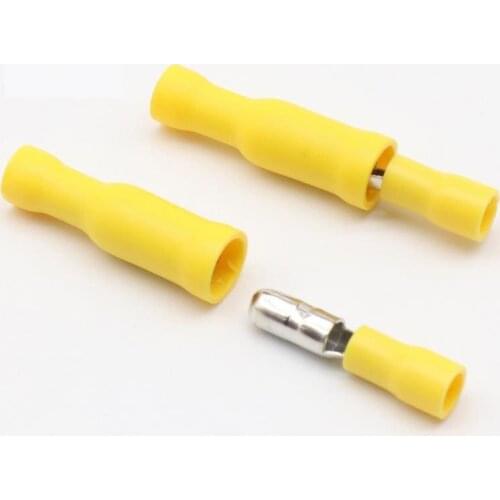 Hot 50 X Yellow Male Female Bullet Connector Crimp Terminals Wiring