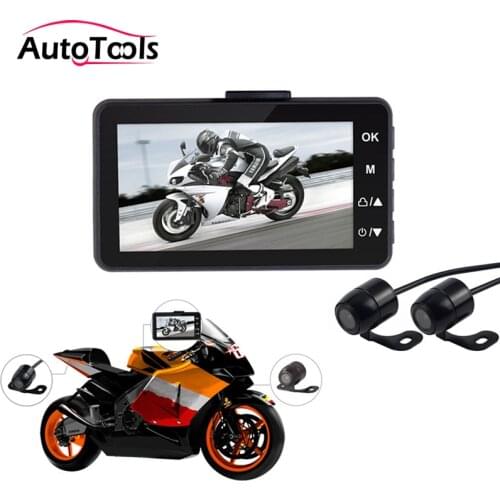 KY-MT18 Motorcycle DVR Camera with Dual track Front Rear Recorder camera Motorbike dash cam kit via free shipping