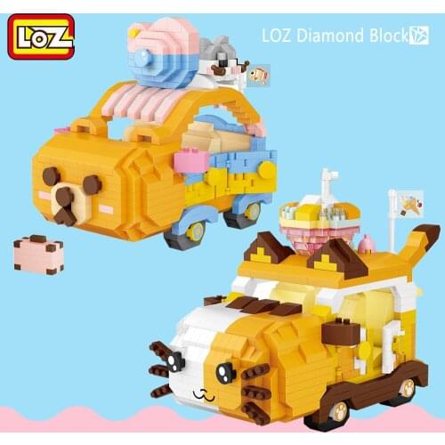 LOZ Mini Blocks Cartoon Auction Figure Bricks Anime Cat Model for Girls Gifts Cute Doll Children Toy Kids Christmas Present 9260