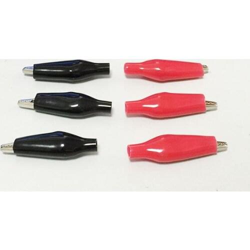 Small Crocodile Clip Alligator Clip 2.8cm Black And Red Sheath Clip Power Clamp Test Clip