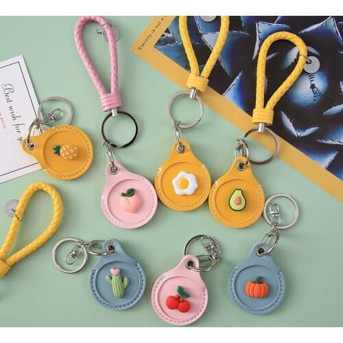 Cute Fruit Keychain Portable Student Key Ring Doorlock Access Control Tags Card A Case Keychain Access Card Bag Key Tag Ring