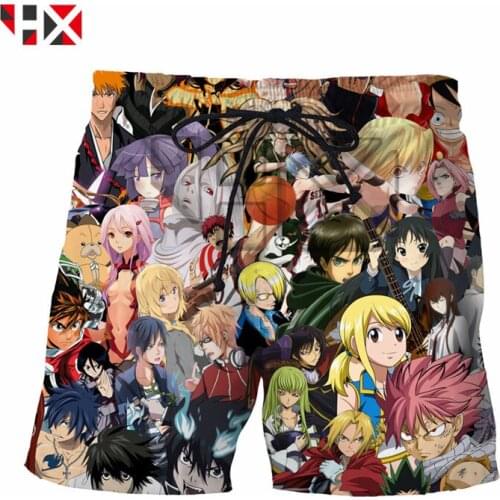 2021 Summer New Style Fashion Anime Puzzle 3D Print Unisex Anime Harajuku Style Shorts HX003