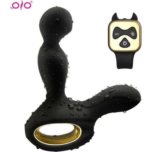 OLO 360 Degree Rotating Anal Plug Vibrator Male Prostate Massager Butt Plug Anus Vibrating Sex Toy For Men G-Spot Stimulate