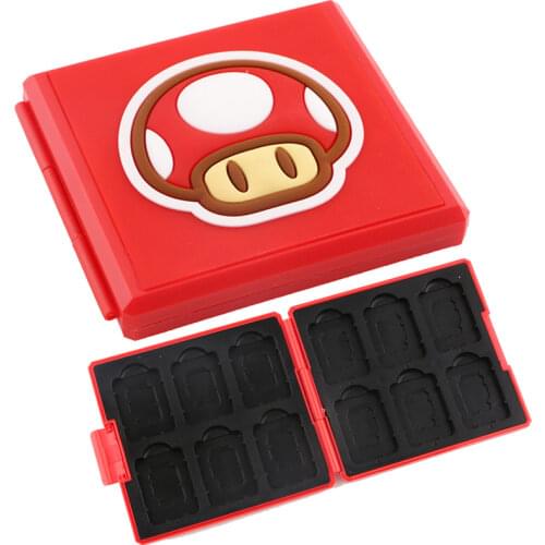 Plastic rubber 12-in-1 Storage Box premium Protective Game Card Flashcart Cartridge Case For Switch NS Storage Box Holder Cover