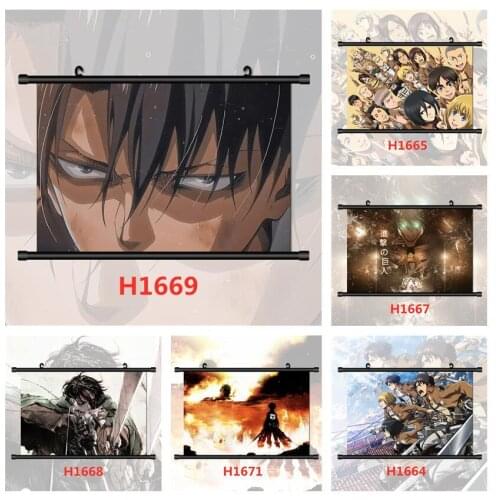 Attack on Titan Eren Jeager Misaki Ackerman Wall Poster Anime Posters Canvas Painting Wall Decor Wall Art Picture Room Home Deco
