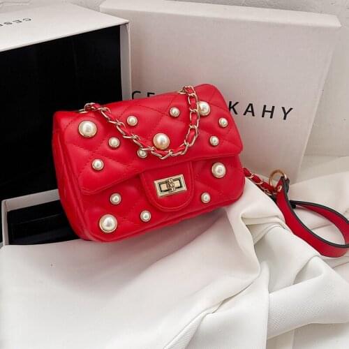 Casual Crossbody Bags For Women 2021 Fashion Pearl Womens Bags PU Casual Small Ladies Messenger Bag Designer Shoulder Bags