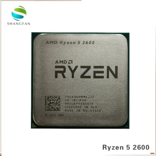 AMD Ryzen 5 2600 R5 2600 3.4 GHz Six-Core Twelve-Core 65W CPU Processor YD2600BBM6IAF Socket AM4