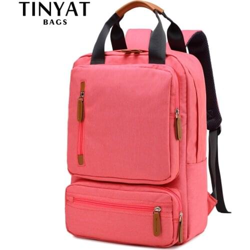 TINYAT fashion black backpack children school bags for girls waterproof oxford large school backpack for teenagers school