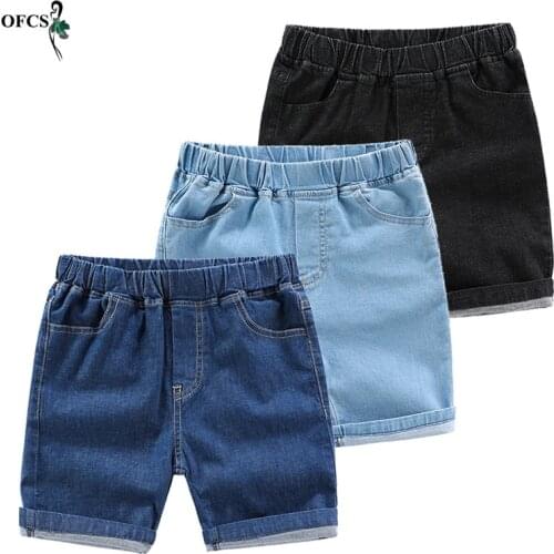 Hot 2-12Year Baby Jeans Shorts Summer Cotton Elastic Waist Short Pants Teenage Beach Clothes Children Shorts Kids Denim Trousers