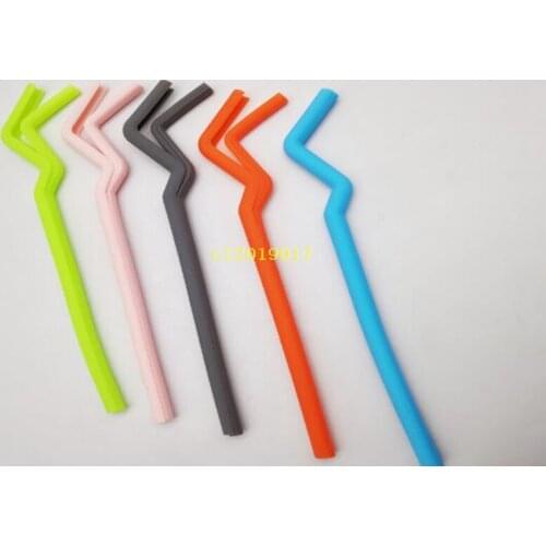 Silicone Straws Reusable Drinking Straw Non-Toxic Bar Kitchen Detachable And Washable Silicone Straws Travel Drinkware