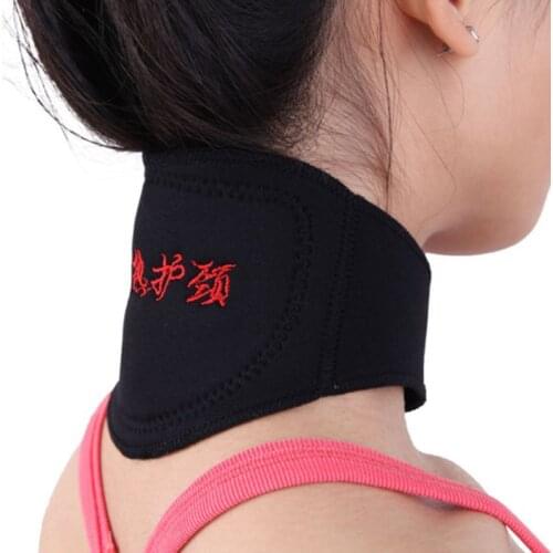 Tourmaline Magnetic Neck Support Belt Magnet Therapy Self-heating Brace Wrap Neck Protect Band Body Massager Belt Health Care