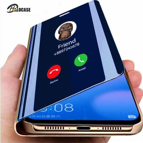 Smart Mirror Flip Case For Samsung Galaxy A51 A52 A72 A32 A12 A50 A71 A70 S21 S20 Ultra FE S9 S8 S10 Plus A20 A20e A31 A30 Cover
