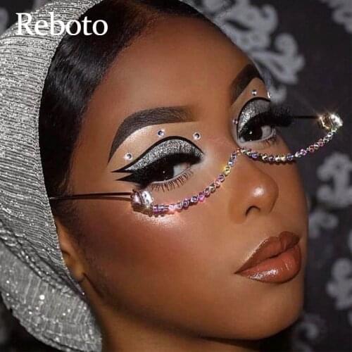 Unique Diamond Glasses Frames Women Vintage Small Luxury Rhinestone Half Frame Eyeglasses Female Spectacles