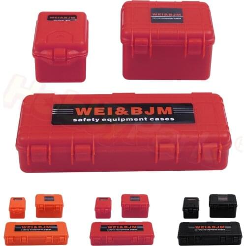 1/10 Scale Safety Equipment Cases Hard Luggage Box Set for RC Crawler Truck Accessories