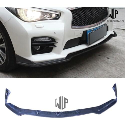 Q50 High quality Carbon fiber Front Bumper Lip Front Spoiler lip For Infiniti Q50 Sports version car styling 2014