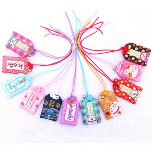 Y01 Omamori Pray Fortune Away From Poision Eat More But Slim Safe Transparent Wealth Blessing Good Wish Bag Pendant Present