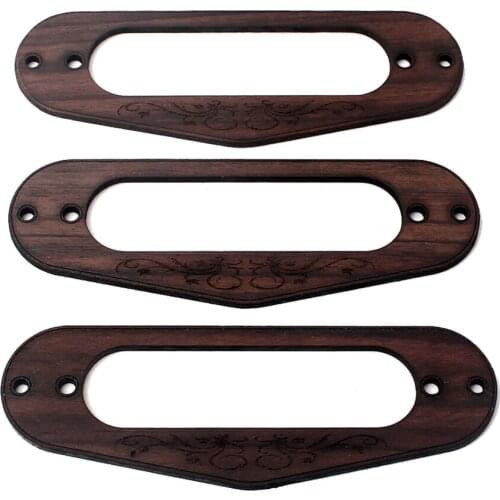 3pcs Rosewood Single Coil S Style Pickup Mounting Ring Guitar Parts Accs
