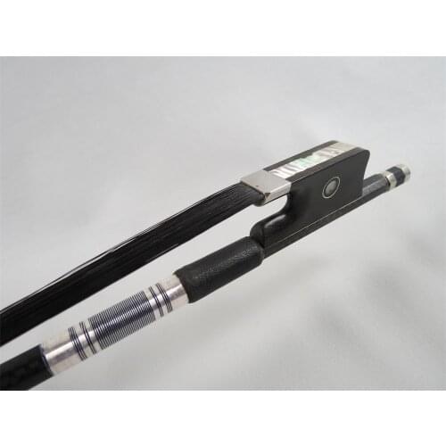 5pcs Best powerful plaid black Carbon fiber viola bow 4/4,black Horsehair