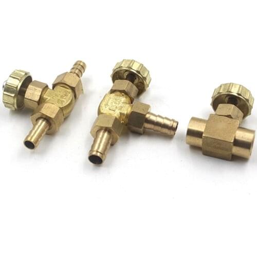 8mm 10mm Hose Barb 1/8" 1/4" BSP Female Thread Brass Needle Type Regulating Control Valve