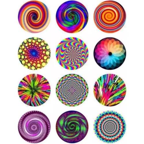 50PCS DIY Snap Accessories Jewelry Rotating Pattern Fit For 18MM Mix Snap Button Jewelry Charm Bracelet&Necklace
