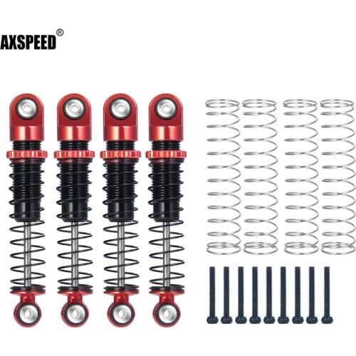 AXSPEED 4Pcs/lot Metal Aluminum Shock Absorber Front & Rear Damper for 1/24 Axial SCX24 90081 AXI00001 AXI00002 RC Crawler Car