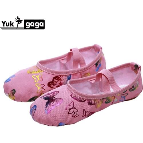 Children Kids Point Beginner Practicing Dancing Shoes Soft Sole Satin Ballet for Girls Slipper Dance Ballerina Shoe