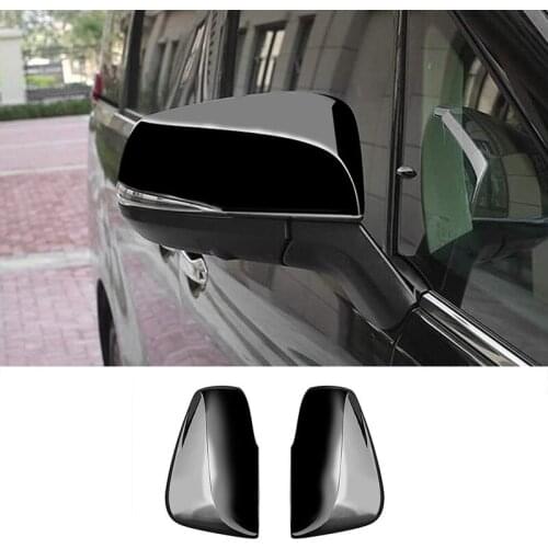 Rearview Side Glass Mirror Cover Trim Frame Side Mirror Caps for Toyota Alphard 2015-2020