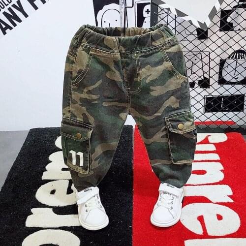 Boys Pants 2019 Autumn New Arrival Casual Camouflage Print Spring Autumn Trousers Toddler Baby Harem Pants Boys Sweatpants Hot
