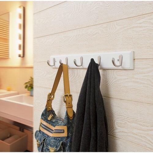 Four hook Bamboo Wooden Hook Rail/Coat Rack
