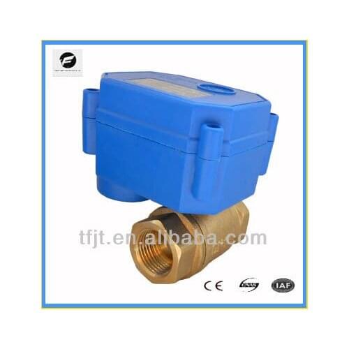 CWX-15N brass motorized ball valve DN15 DN20 DN25 female-female BSP NPTreduced bore ADC9-24V CR04 normally closed electric valve