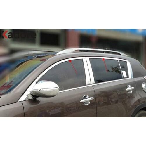 For Kia Sportage R 2011 2012 2013 2014 Stainless Steel Window Upper Frame Protector Cover Trim Car Decoration Trim Accessories
