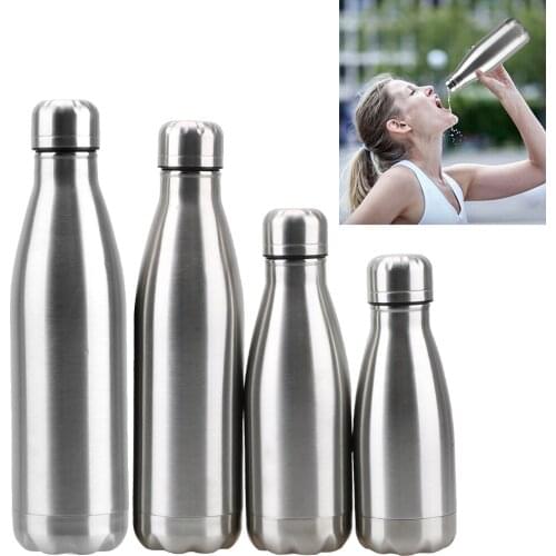 HILIFE 350ML 500ML 750ML 1000ML Hot Cold Water Cola Bottle Stainless Steel Insulated Vacuum Flask Single Wall Water Bottle
