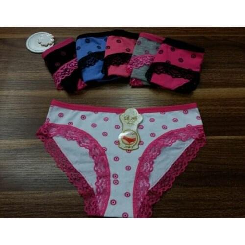 Jian Peng kawaii printed low-Rise briefs underwear women sexy lace panties lady Modal solid and durable underpants