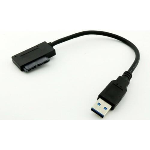 10pcs USB 3.0 to 7+6 13Pin Slimline SATA Adapter Cable for Laptop CD DVD Optical Drive