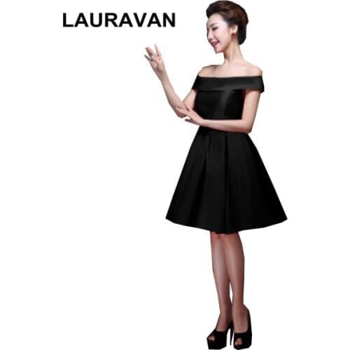 Beautiful vintage bridemaids bridal wrap off shoulder black color dresses back lace up gown birdesmaid dress free shipping