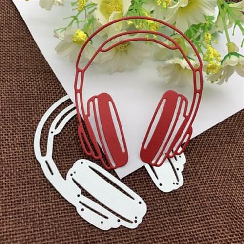 Headset Music Popular card Metal Cutting Dies Stencils For DIY Scrapbooking Decorative Embossing Handcraft Die Cutting Template