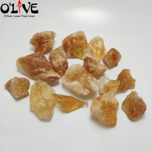 50g Natural Brazilian Citrine Stones Raw Gemstone Crystal Minerals Smoky Quartz Pendant DIY Fish Tank Decoration Ore Specimens