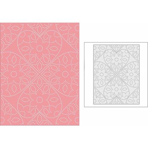 New 2021 Spotted Floral Heart Panel Metal Cutting Dies for DIY Scrapbooking and Card Making Background Embossing Craft No Stamps